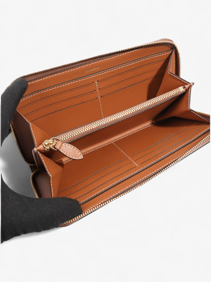 Burberry Zip-Around Wallet Vintage Check Coated Canvas