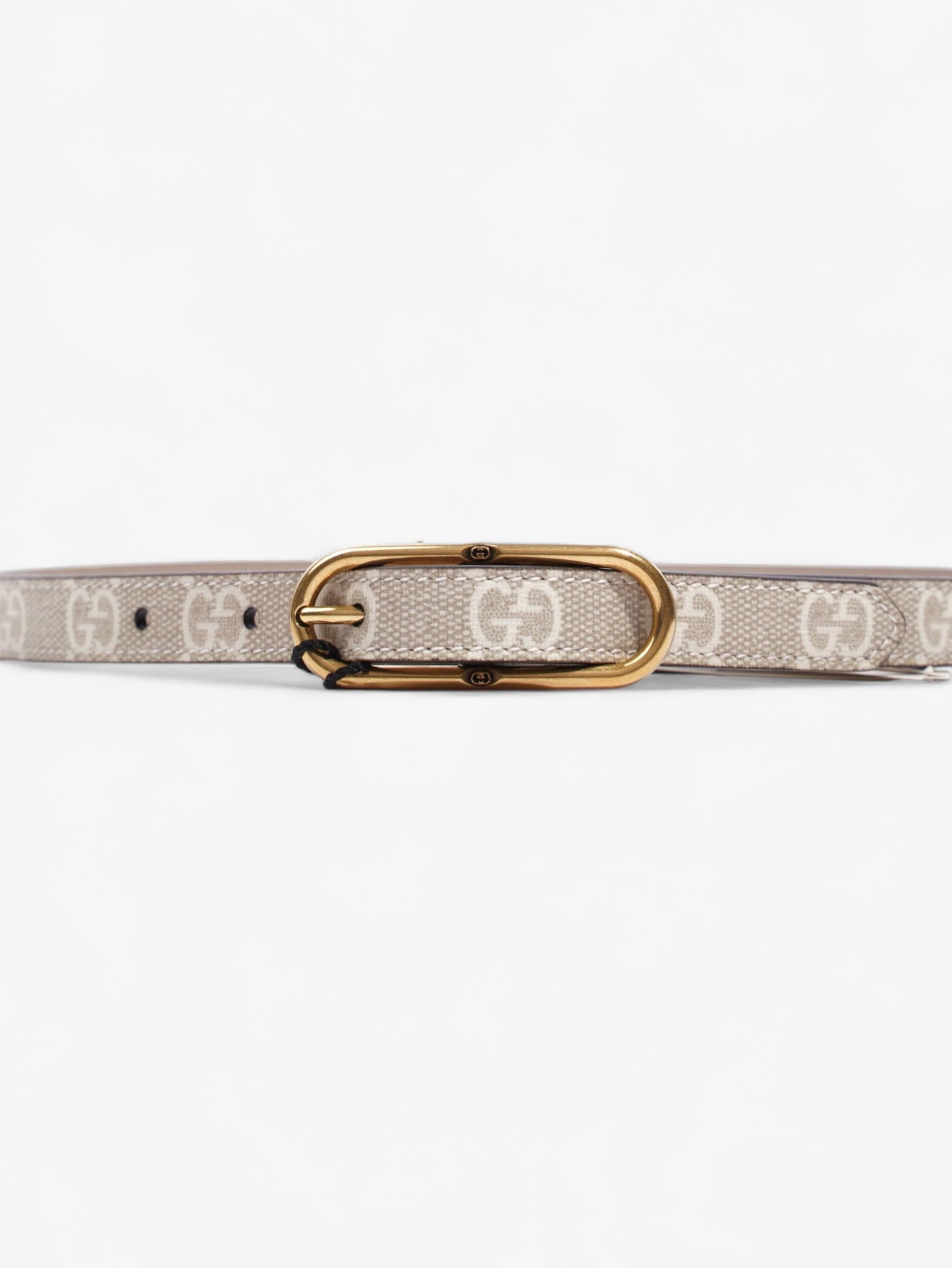 Gucci Jackie 1961 Thin Belt Beige And White GG Supreme Coated Canvas 60cm 24"