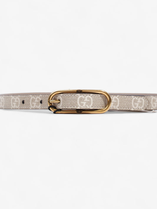 Gucci Jackie 1961 Thin Belt Beige And White GG Supreme Coated Canvas 60cm 24"