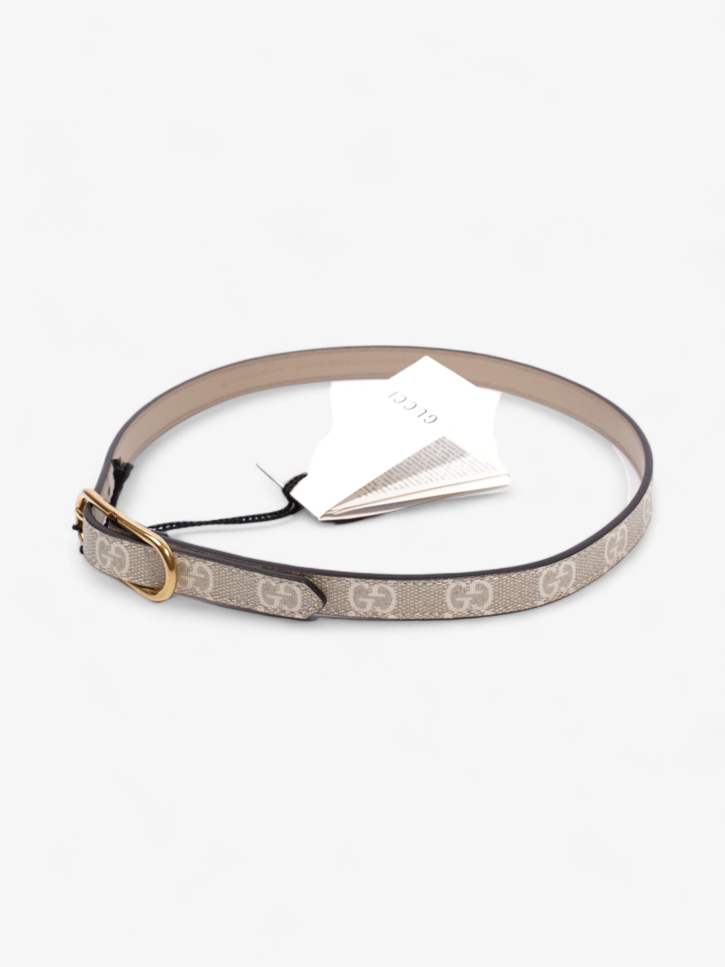 Gucci Jackie 1961 Thin Belt Beige And White GG Supreme Coated Canvas 60cm 24"