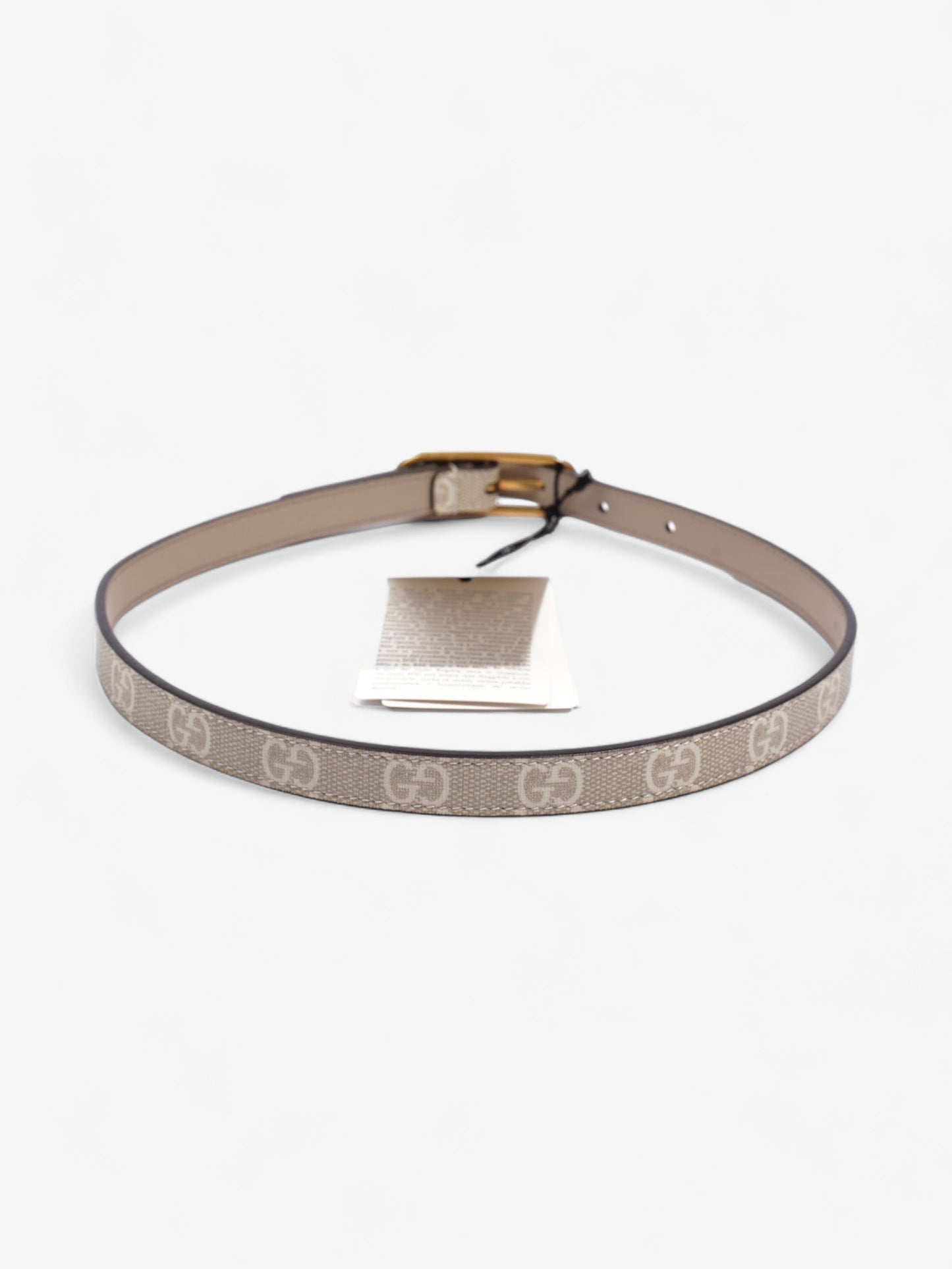Gucci Jackie 1961 Thin Belt Beige And White GG Supreme Coated Canvas 60cm 24"