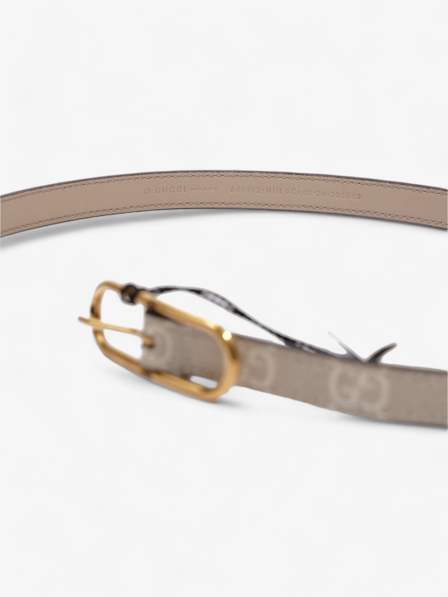 Gucci Jackie 1961 Thin Belt Beige And White GG Supreme Coated Canvas 60cm 24"
