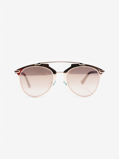 Christian Dior 3210R Sunglasses Gold / Blue Acetate 140mm