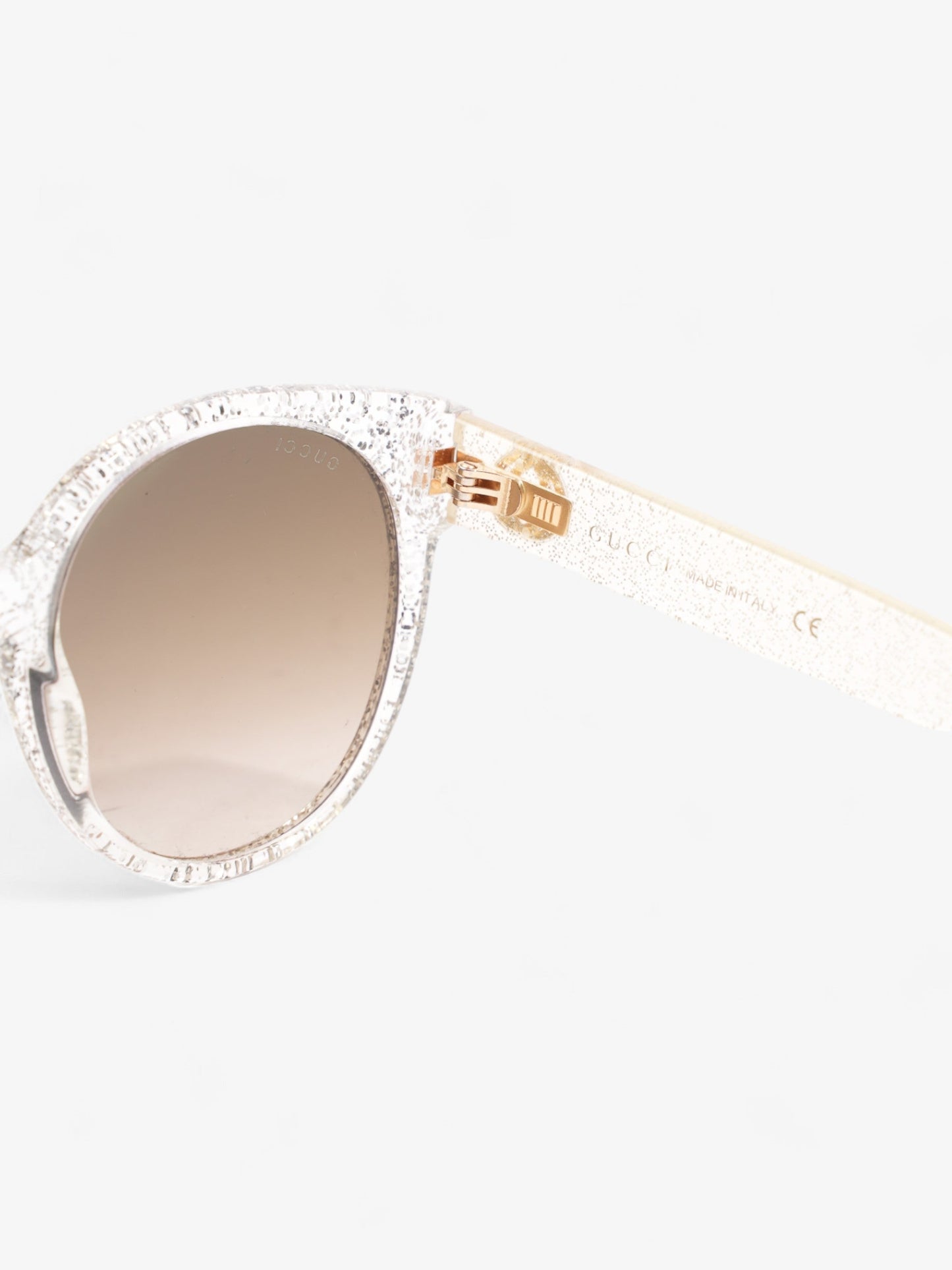 Gucci Glitter Sunglasses Silver Acetate 140mm