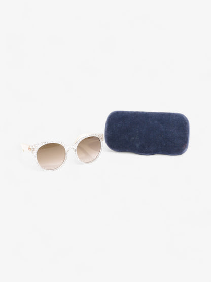 Gucci Glitter Sunglasses Silver Acetate 140mm