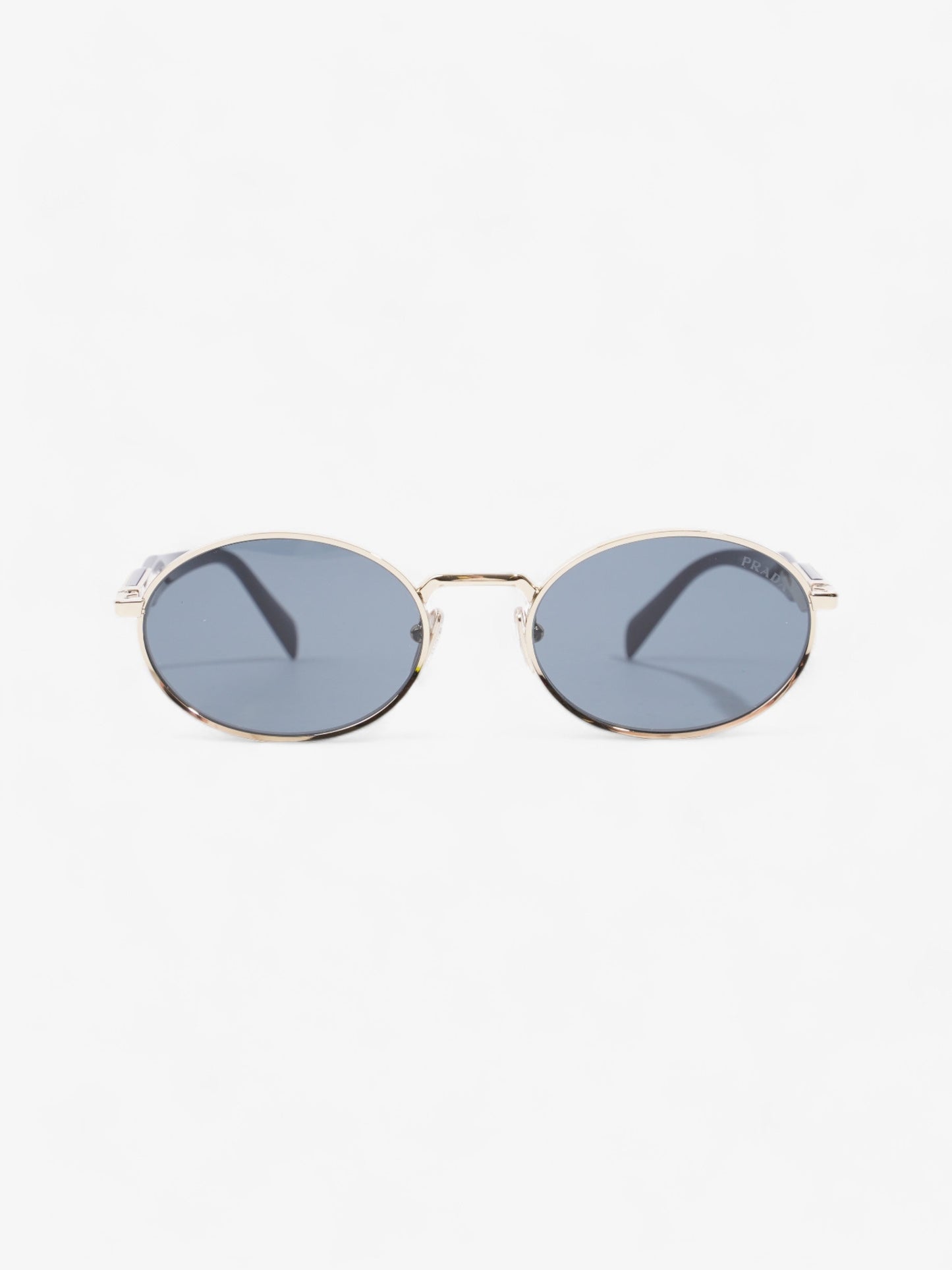 Prada Oval Sunglasses Gold / Black Base Metal 140mm