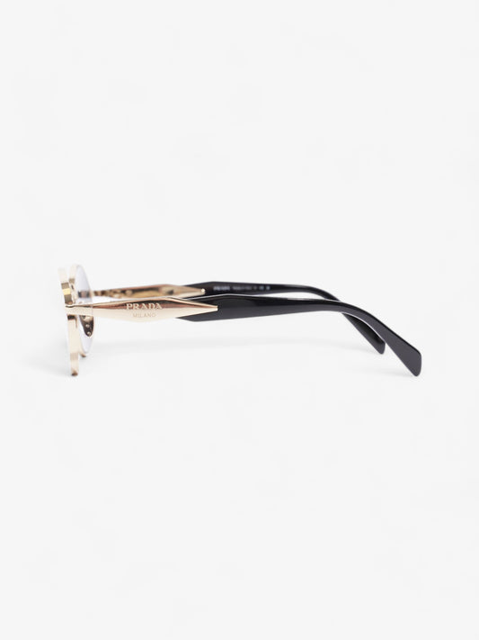 Prada Oval Sunglasses Gold / Black Base Metal 140mm