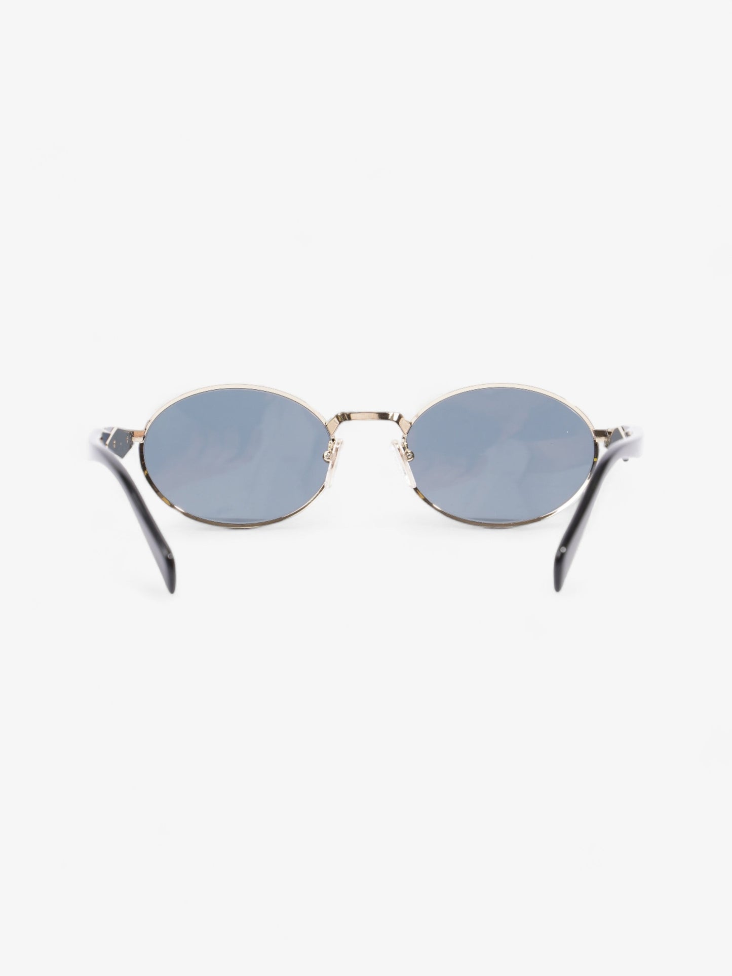 Prada Oval Sunglasses Gold / Black Base Metal 140mm