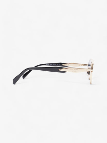 Prada Oval Sunglasses Gold / Black Base Metal 140mm