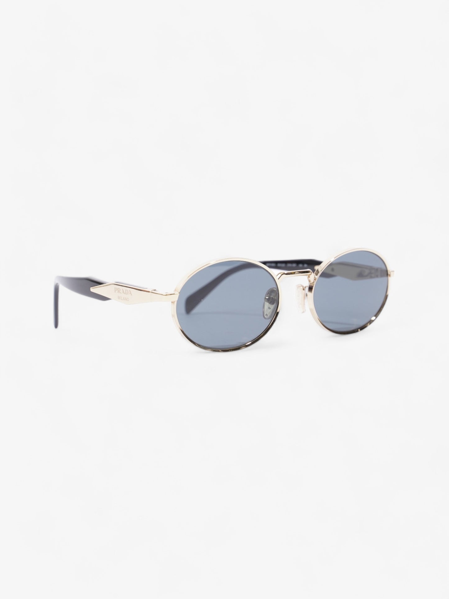 Prada Oval Sunglasses Gold / Black Base Metal 140mm