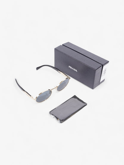 Prada Oval Sunglasses Gold / Black Base Metal 140mm