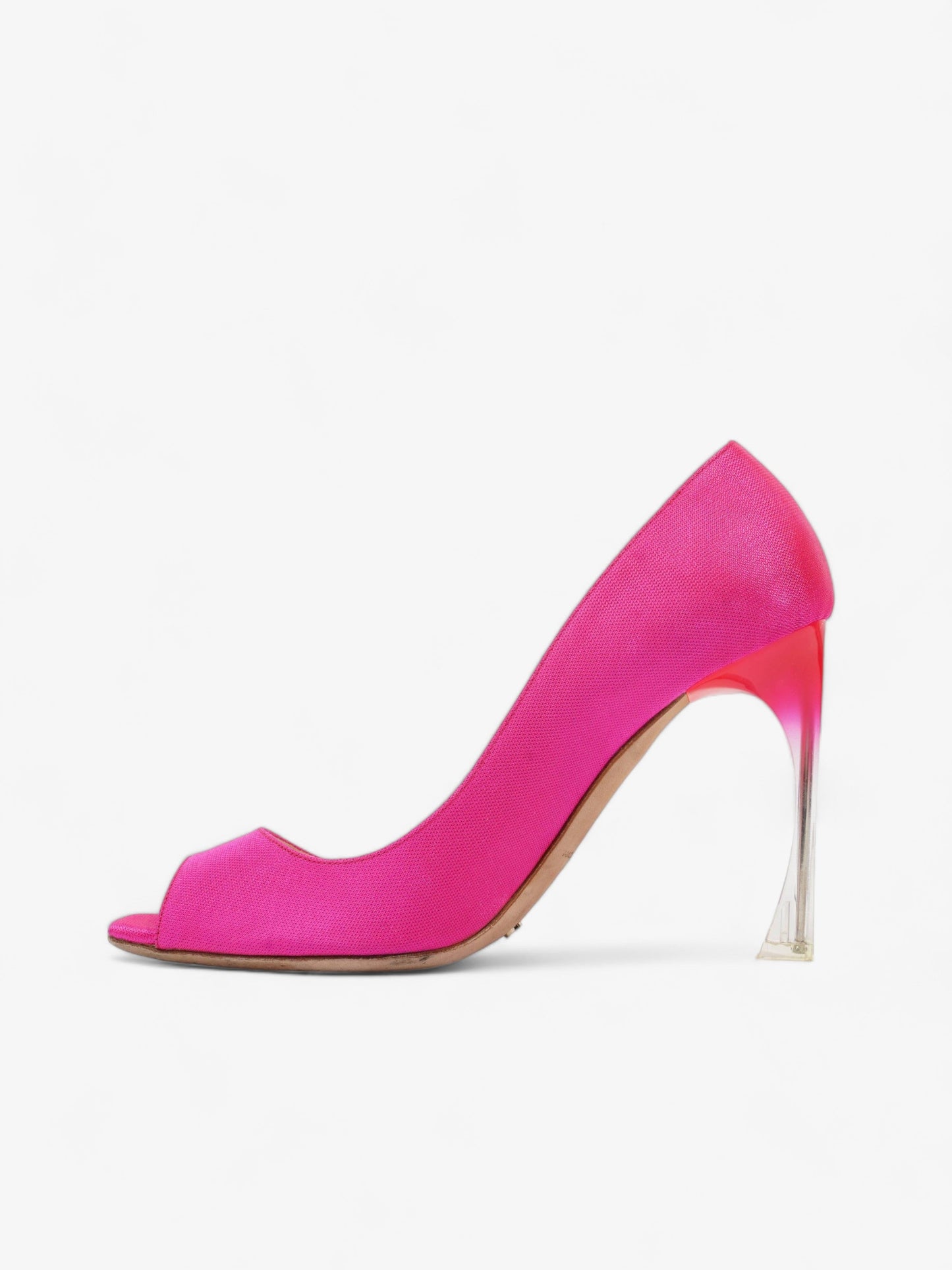 Christian Dior Heels 100 Pink Canvas EU 40 UK 7