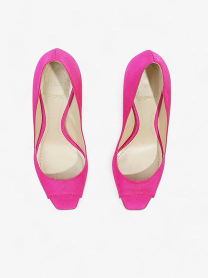 Christian Dior Heels 100 Pink Canvas EU 40 UK 7