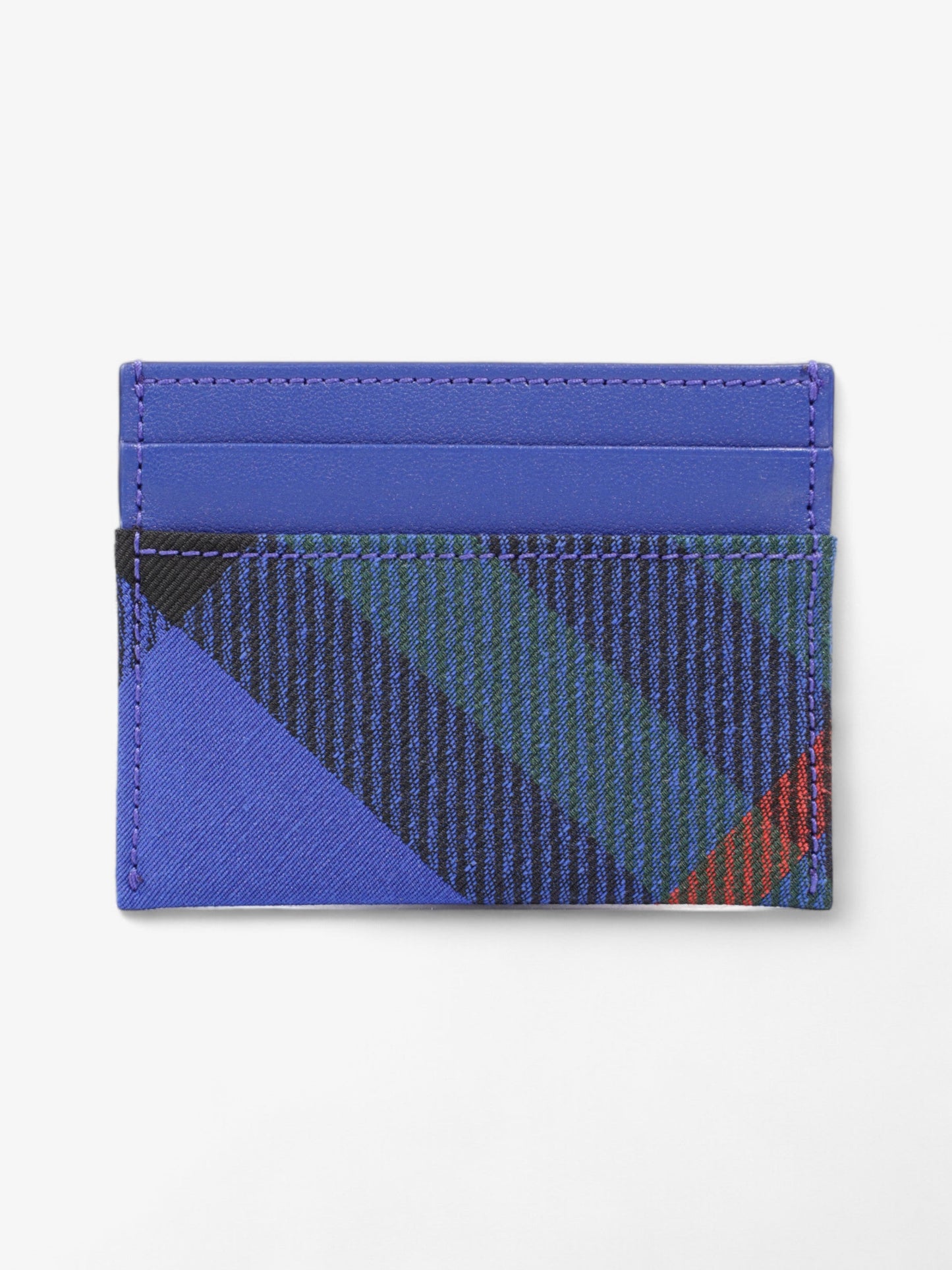 Burberry Card Case Holder Knight Check / Blue Leather