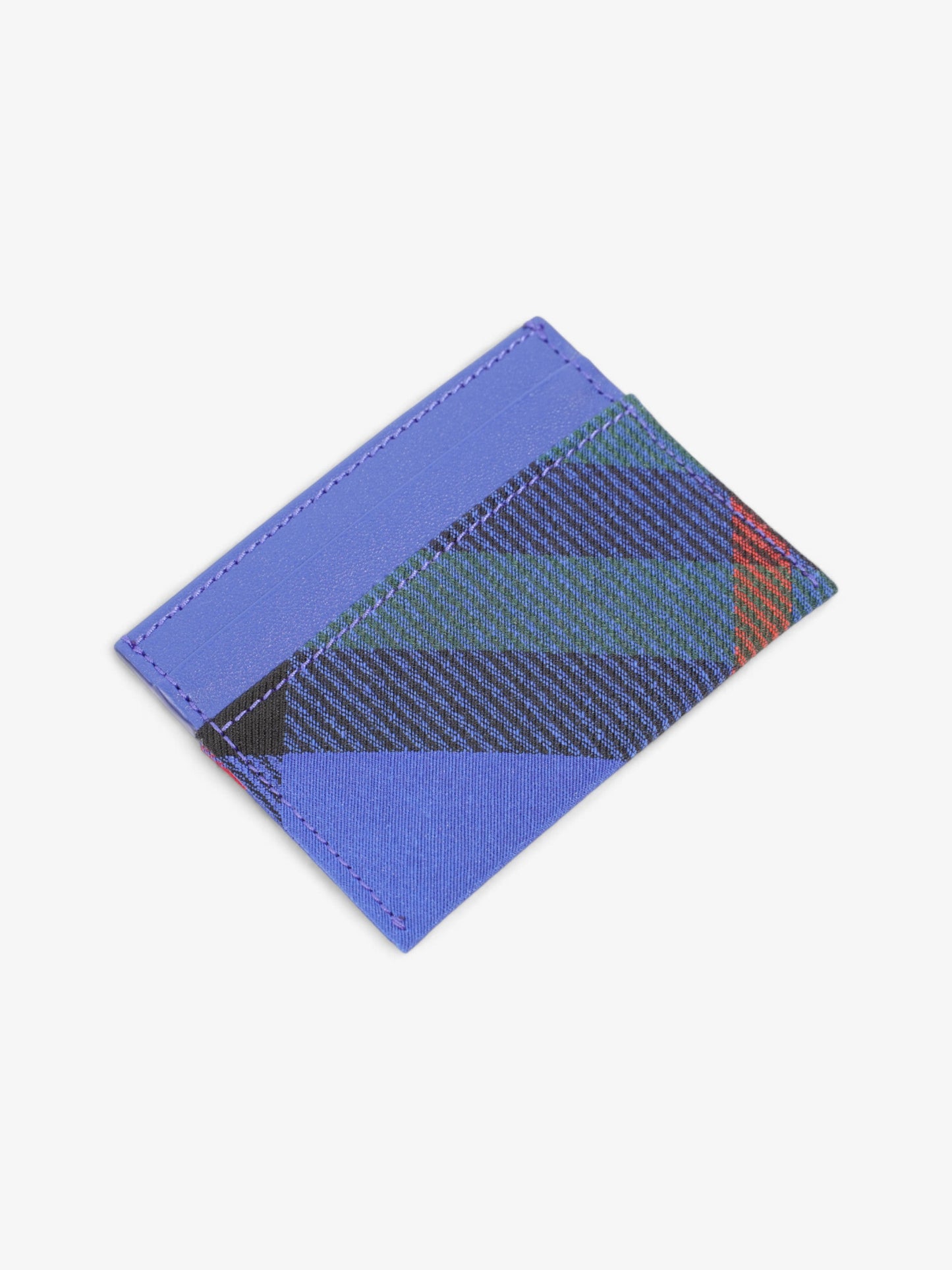 Burberry Card Case Holder Knight Check / Blue Leather