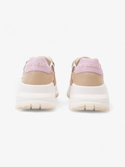 Burberry Ramsey Sneakers Beige  / Pink / Brown Canvas EU 40 UK 7