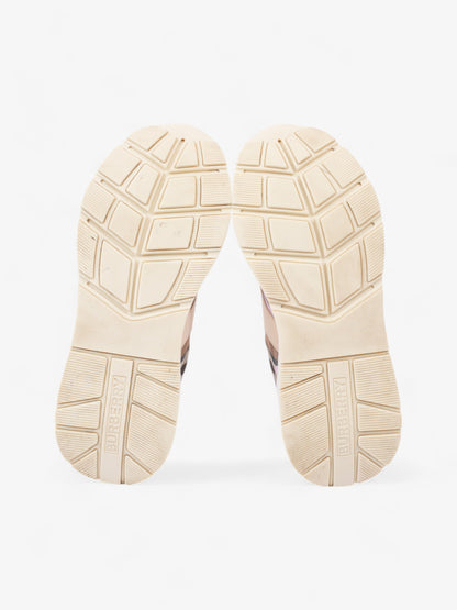 Burberry Ramsey Sneakers Beige  / Pink / Brown Canvas EU 40 UK 7