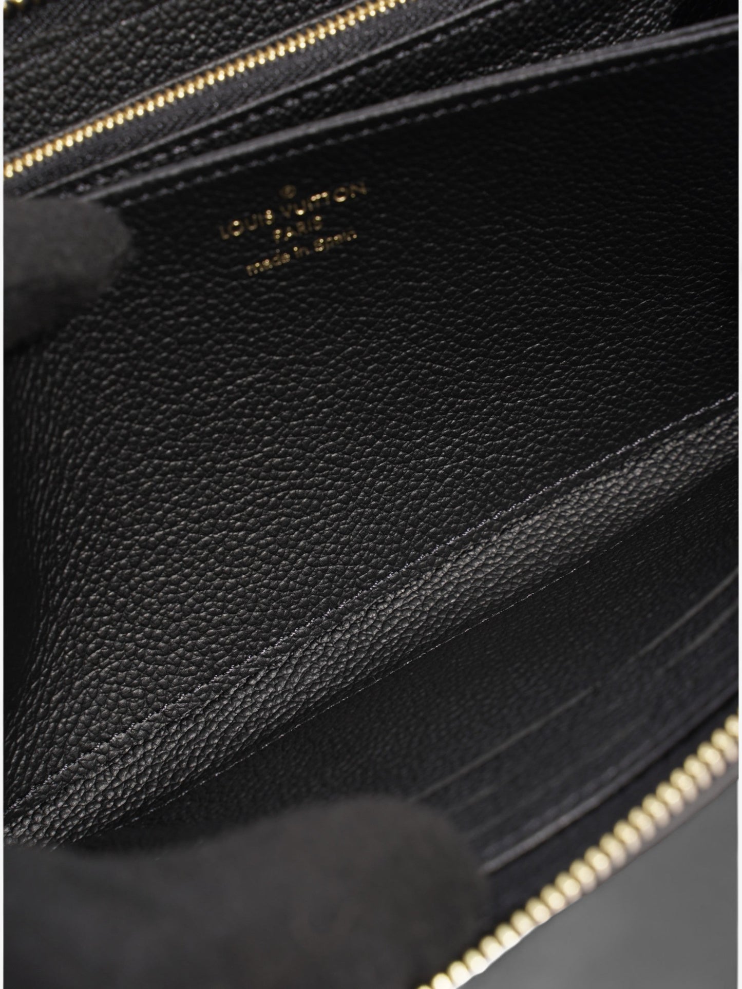 Louis Vuitton Zippy Wallet Black Monogram Empreinte Leather