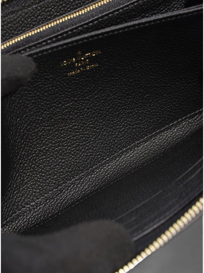Louis Vuitton Zippy Wallet Black Monogram Empreinte Leather