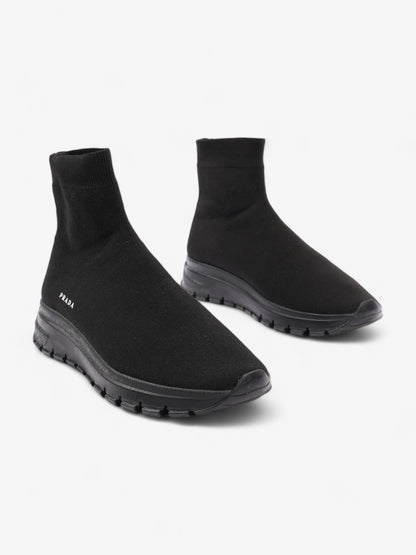 Prada High Top Sock Sneakers Black Cotton EU 39 UK 6