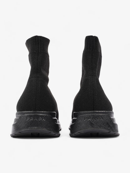 Prada High Top Sock Sneakers Black Cotton EU 39 UK 6