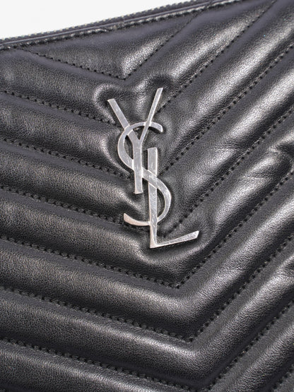 Saint Laurent Cassandre Wristlet Tablet Pouch Black Matelasse Leather