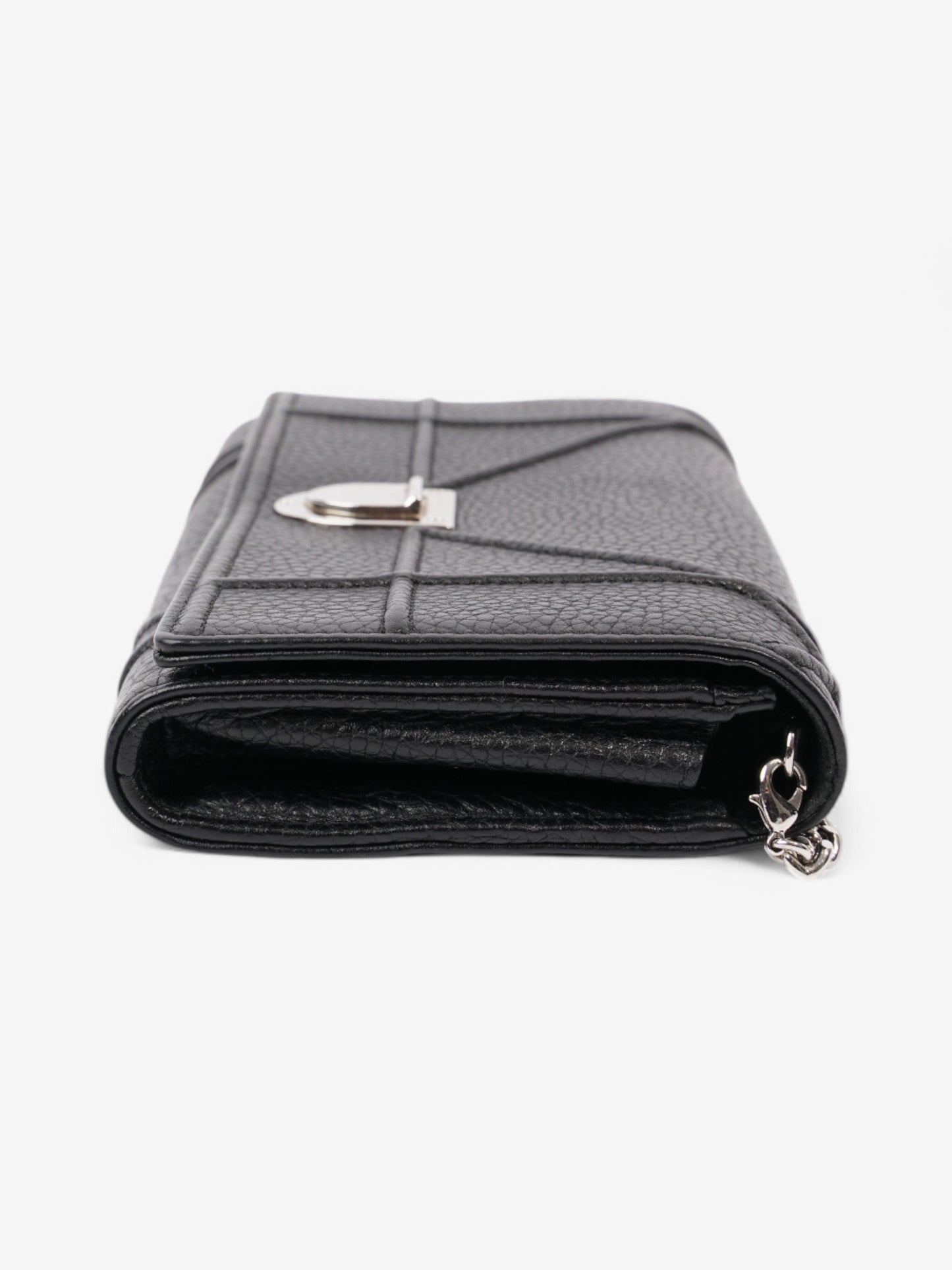 Christian Dior Diorama Wallet On Chain Black Calfskin Leather