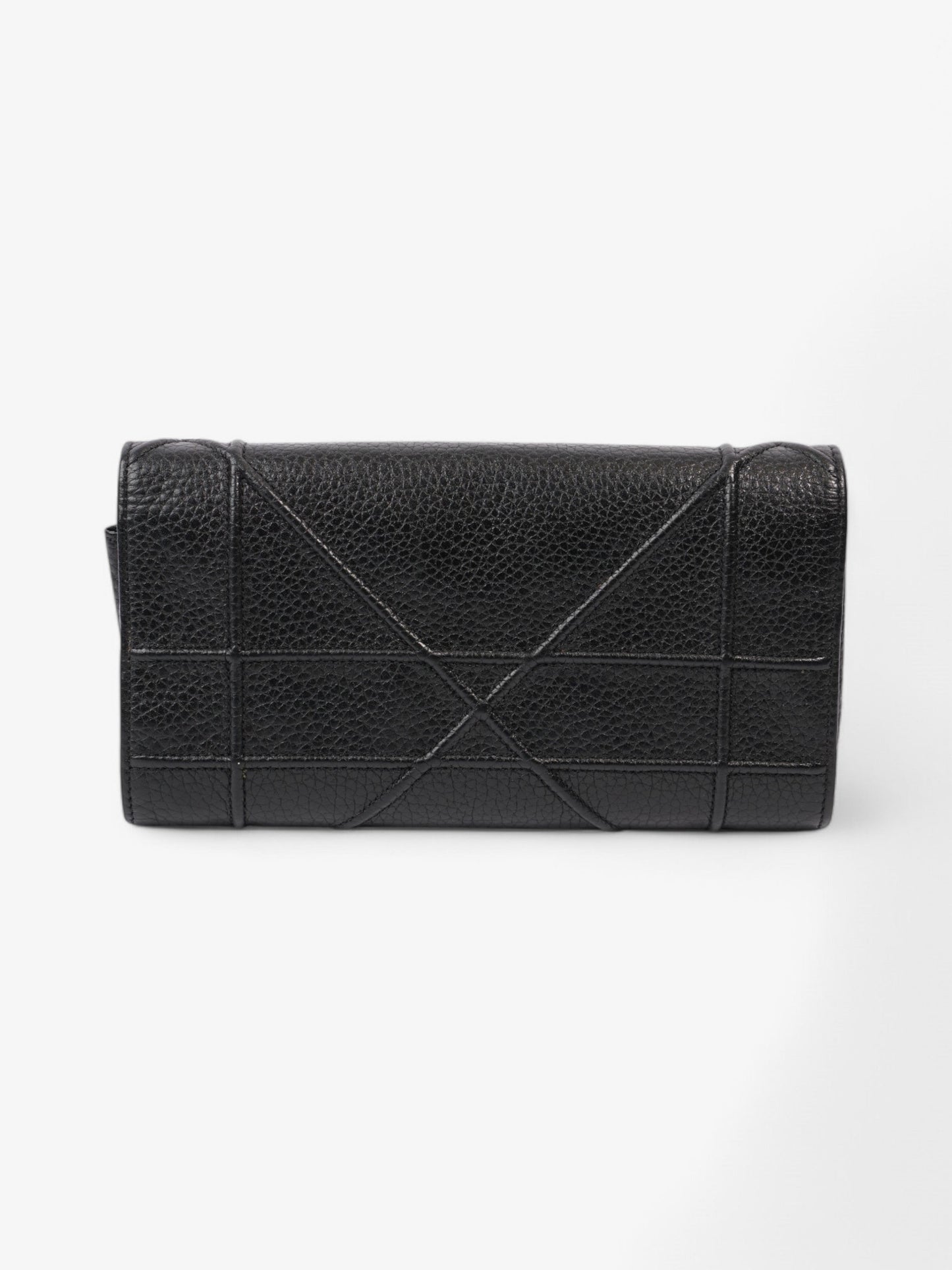 Christian Dior Diorama Wallet On Chain Black Calfskin Leather