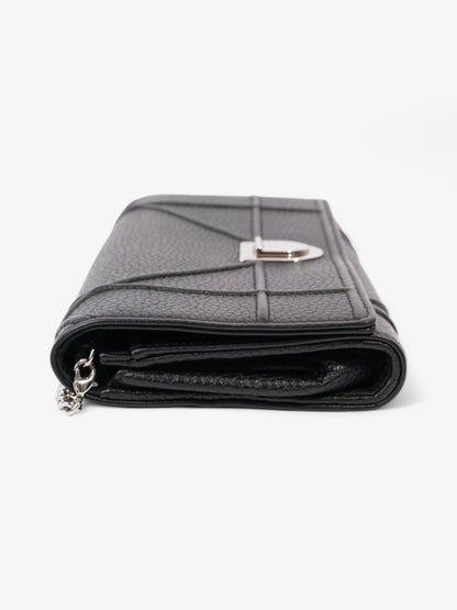 Christian Dior Diorama Wallet On Chain Black Calfskin Leather