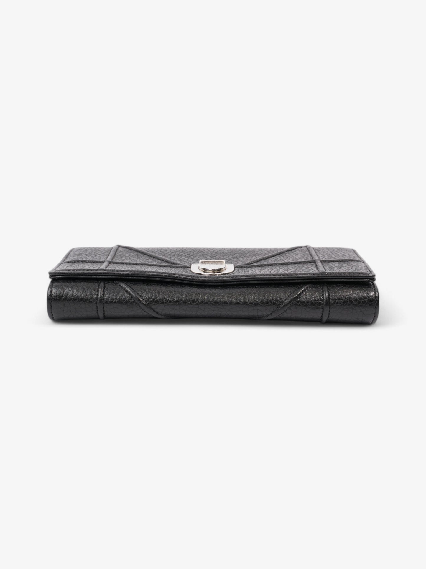 Christian Dior Diorama Wallet On Chain Black Calfskin Leather