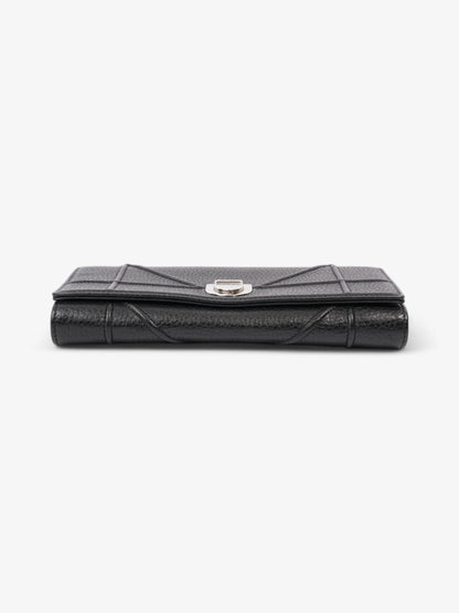 Christian Dior Diorama Wallet On Chain Black Calfskin Leather