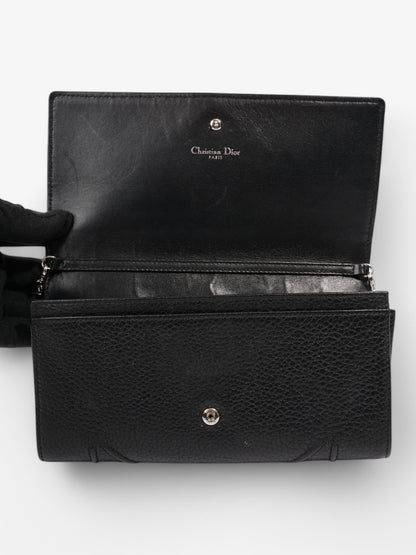 Christian Dior Diorama Wallet On Chain Black Calfskin Leather