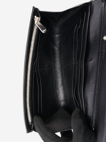 Christian Dior Diorama Wallet On Chain Black Calfskin Leather
