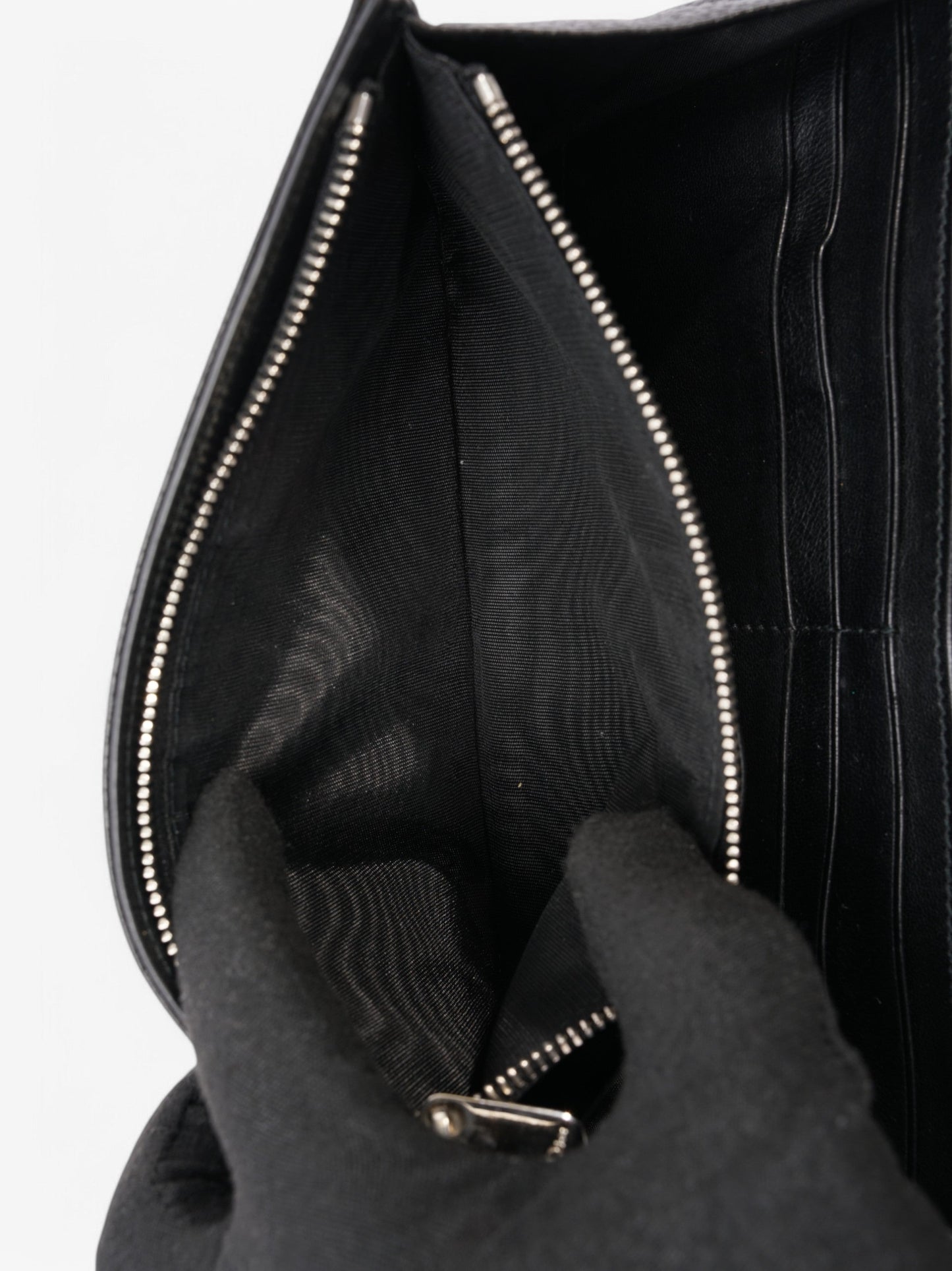 Christian Dior Diorama Wallet On Chain Black Calfskin Leather