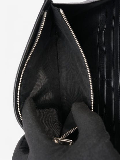 Christian Dior Diorama Wallet On Chain Black Calfskin Leather