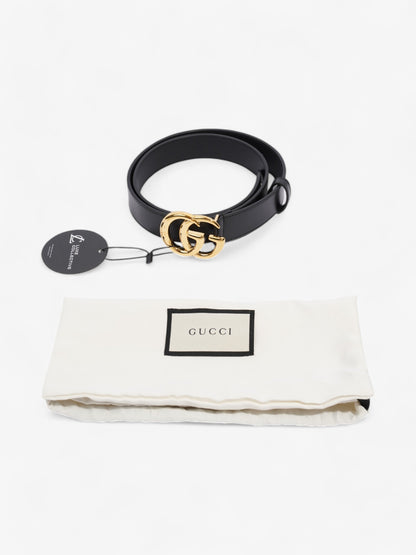 Gucci GG Marmont Thin Belt Black / Gold Leather 85cm / 34"