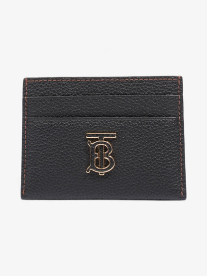 Burberry TB Card Case Black / Gold Grained Leather