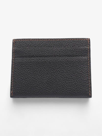 Burberry TB Card Case Black / Gold Grained Leather