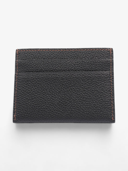Burberry TB Card Case Black / Gold Grained Leather