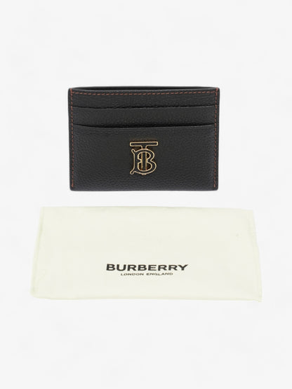Burberry TB Card Case Black / Gold Grained Leather