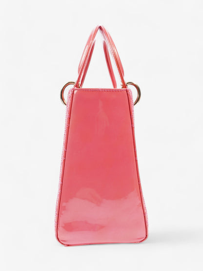 Christian Dior Lady Dior Pink Patent Leather Medium