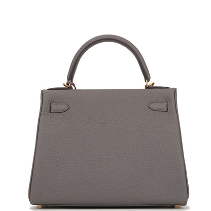 Hermes Kelly 28 Retourne Etain Togo Gold Hardware