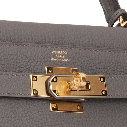 Hermes Kelly 28 Retourne Etain Togo Gold Hardware