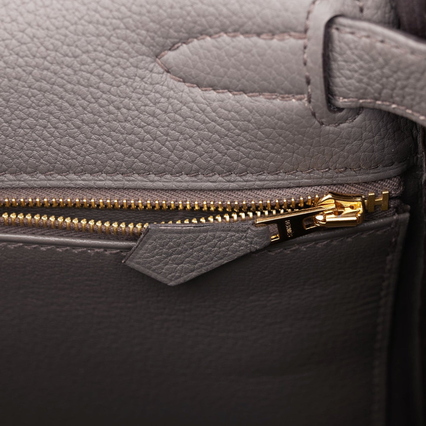 Hermes Kelly 28 Retourne Etain Togo Gold Hardware