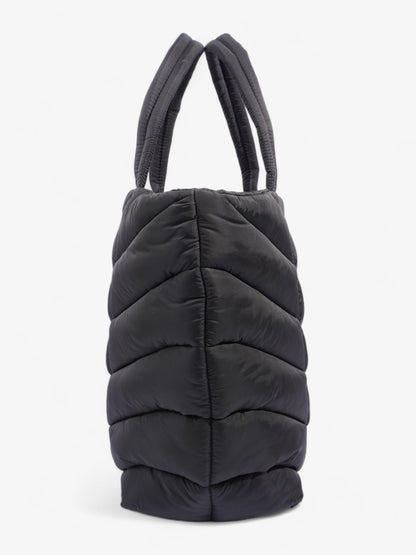 Saint Laurent Logo Detailed Puffer Tote Bag  Black Polyamide