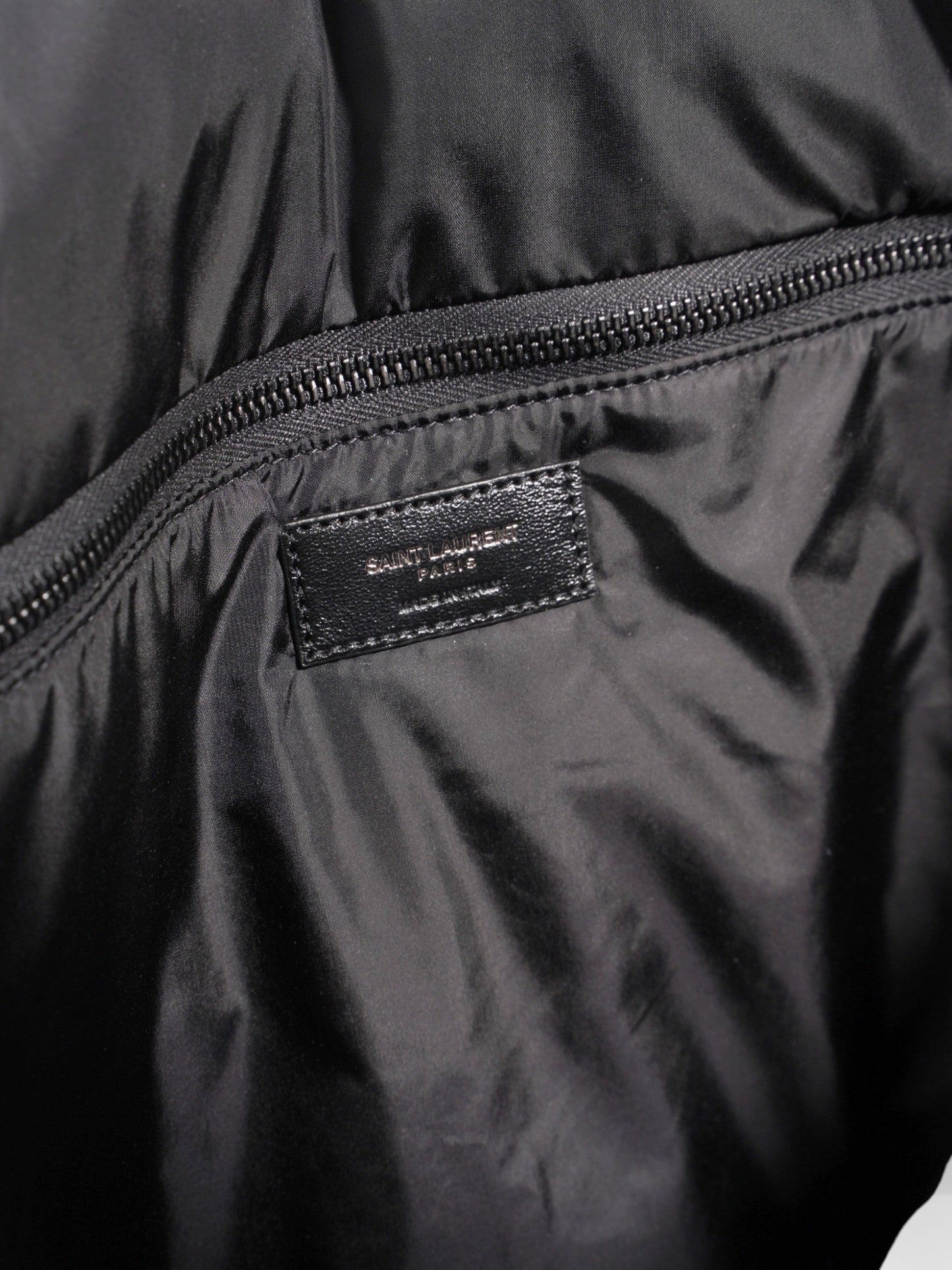 Saint Laurent Logo Detailed Puffer Tote Bag  Black Polyamide