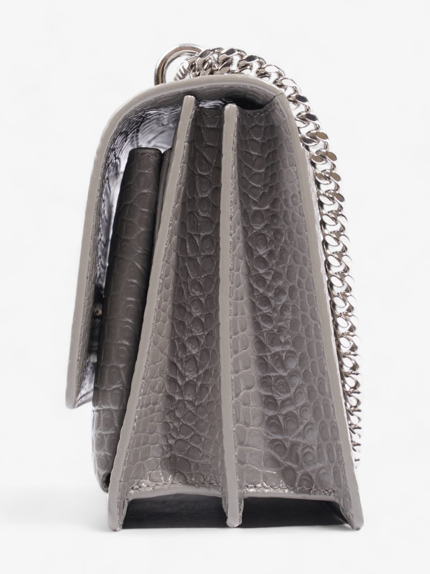 Saint Laurent Sunset Grey Embossed Leather Medium