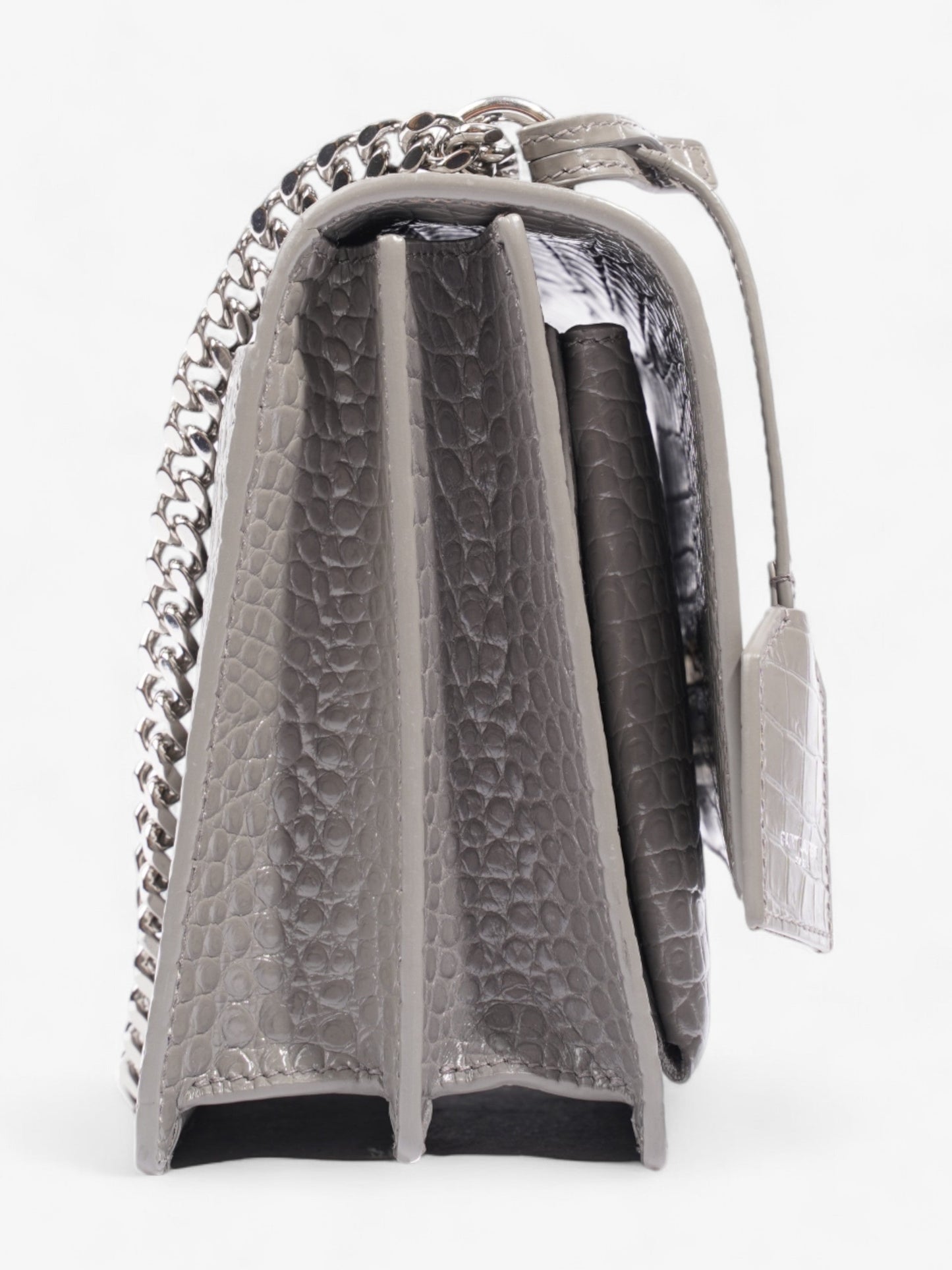 Saint Laurent Sunset Grey Embossed Leather Medium