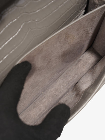 Saint Laurent Sunset Grey Embossed Leather Medium