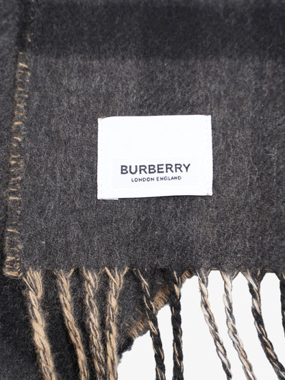 Burberry Giant Check Lateral Split Scarf Archive Beige / Black Cashmere